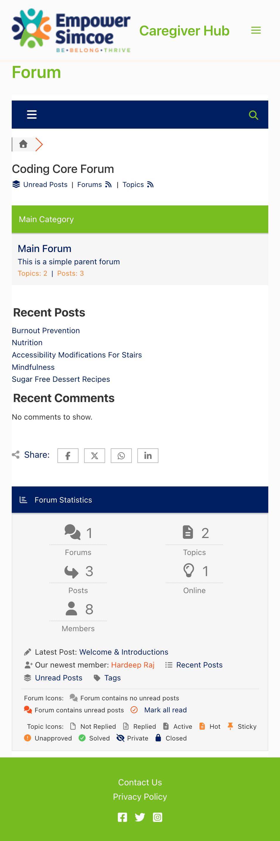 Empower Simcoe Prototype screenshot
